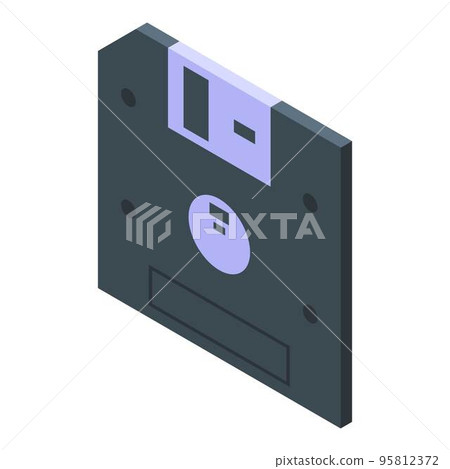 Floppy disk operating system icon. Isometric of floppy disk operating system vector icon for web design isolated on white background 95812372