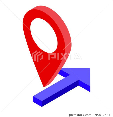 Gps pin remote access icon. Isometric of gps pin remote access vector icon for web design isolated on white background Gps pin remote access icon. Isometric of gps pin remote access vector icon for web design isolated on white background 95812384