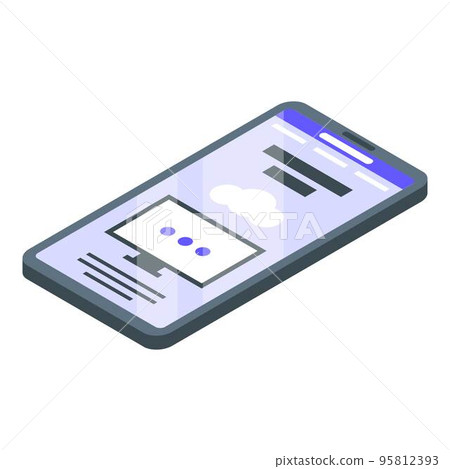 Smartphone remote access icon. Isometric of smartphone remote access vector icon for web design isolated on white background Smartphone remote access icon. Isometric of smartphone remote access vector icon for web design isolated on white background 95812393