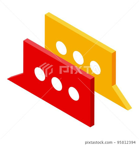 Chat remote access icon. Isometric of chat remote access vector icon for web design isolated on white background Chat remote access icon. Isometric of chat remote access vector icon for web design isolated on white background 95812394