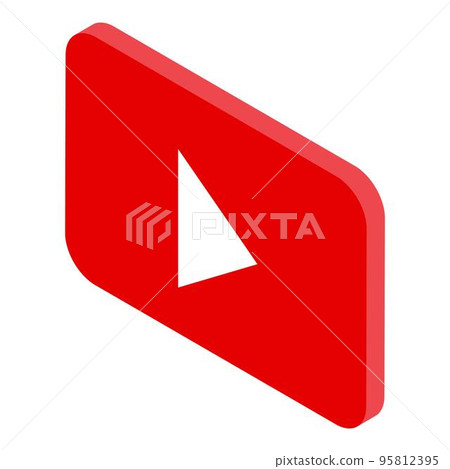 Play video remote icon. Isometric of play video remote vector icon for web design isolated on white background Play video remote icon. Isometric of play video remote vector icon for web design isolated on white background 95812395