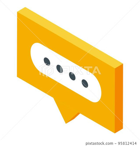 Chat authentication icon. Isometric of chat authentication vector icon for web design isolated on white background 95812414