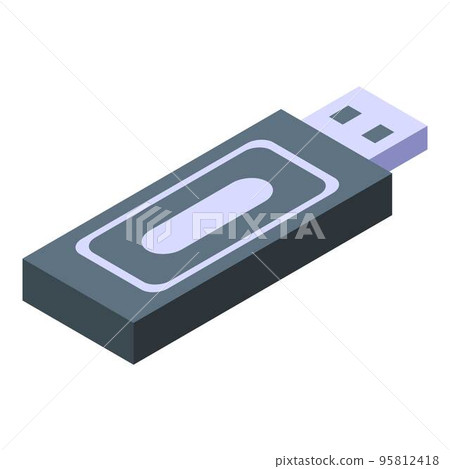Personal information usb flash icon. Isometric of personal information usb flash vector icon for web design isolated on white background 95812418