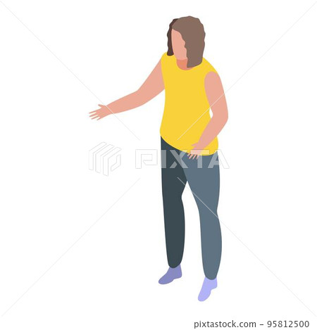 Woman personal trainer icon. Isometric of woman personal trainer vector icon for web design isolated on white background Woman personal trainer icon. Isometric of woman personal trainer vector icon for web design isolated on white background 95812500