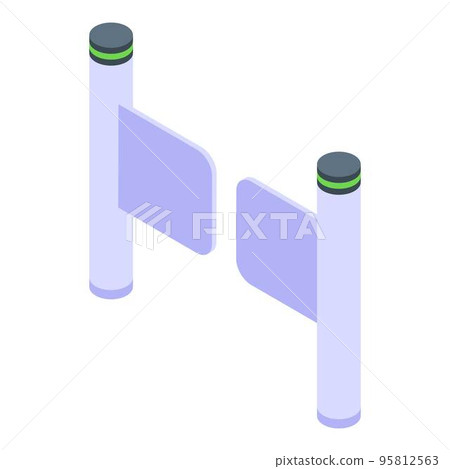Turnstile entrance icon. Isometric of turnstile entrance vector icon for web design isolated on white background 95812563