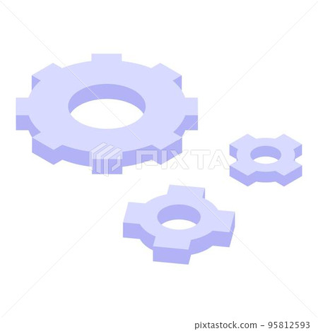 Breakthrough gear wheel icon. Isometric of breakthrough gear wheel vector icon for web design isolated on white background 95812593