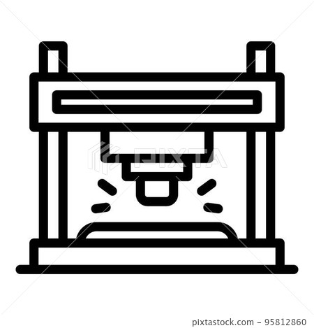 Blacksmith metal press icon. Outline blacksmith metal press vector icon for web design isolated on white background 95812860