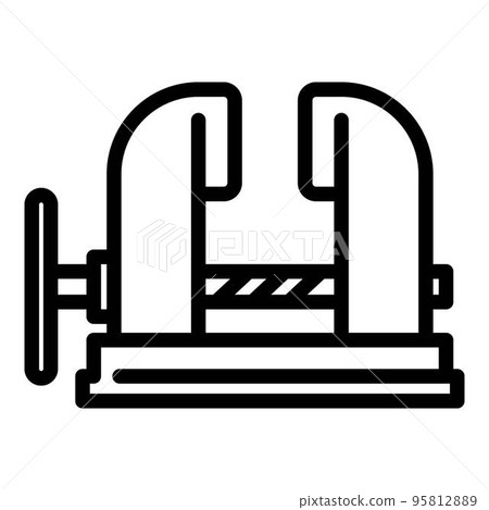Blacksmith metal vise icon. Outline blacksmith metal vise vector icon for web design isolated on white background Blacksmith metal vise icon. Outline blacksmith metal vise vector icon for web design isolated on white background 95812889