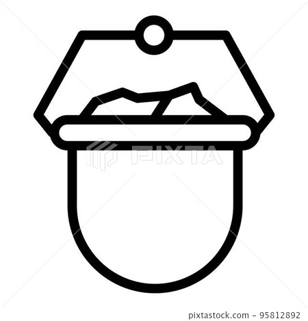 Metallurgy pot equipment icon. Outline metallurgy pot equipment vector icon for web design isolated on white background Metallurgy pot equipment icon. Outline metallurgy pot equipment vector icon for web design isolated on white background 95812892