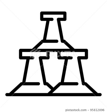 Metallurgy road block icon. Outline metallurgy road block vector icon for web design isolated on white background Metallurgy road block icon. Outline metallurgy road block vector icon for web design isolated on white background 95812896