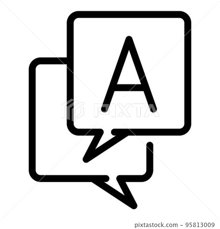 Translate operating system icon. Outline translate operating system vector icon for web design isolated on white background 95813009