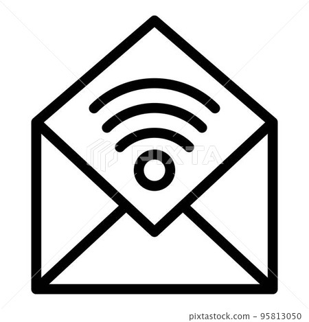 Mail remote access icon. Outline mail remote access vector icon for web design isolated on white background 95813050