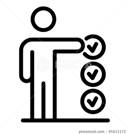Approved personal trait icon. Outline approved personal trait vector icon for web design isolated on white background Approved personal trait icon. Outline approved personal trait vector icon for web design isolated on white background 95813172