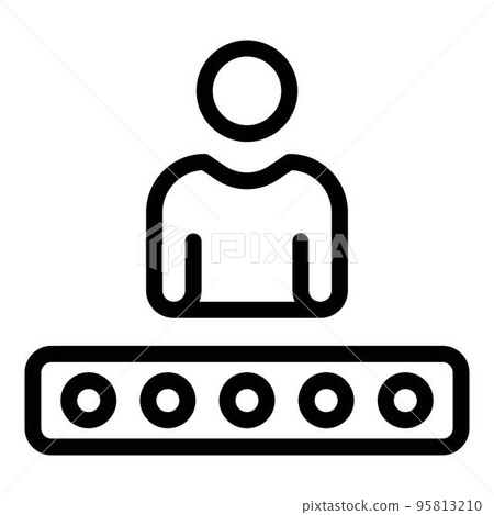 Access personal data icon. Outline access personal data vector icon for web design isolated on white background 95813210