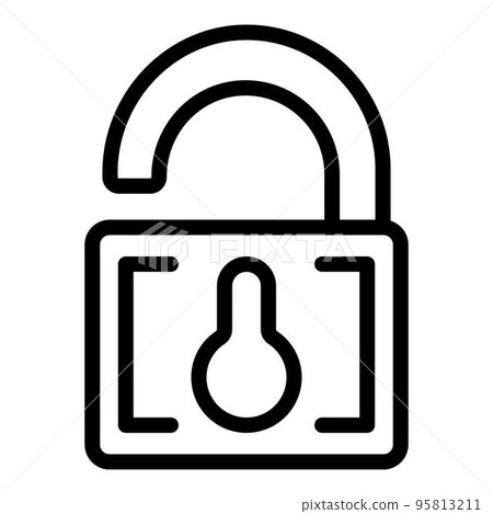 Unsecured personal data icon. Outline unsecured personal data vector icon for web design isolated on white background 95813211