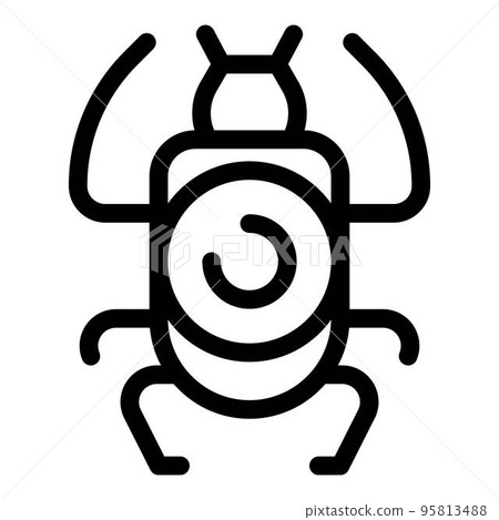 Culture scarab beetle icon. Outline culture scarab beetle vector icon for web design isolated on white background Culture scarab beetle icon. Outline culture scarab beetle vector icon for web design isolated on white background 95813488