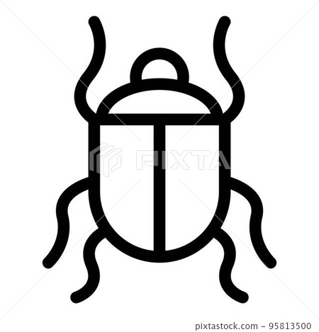 Wild scarab beetle icon. Outline wild scarab beetle vector icon for web design isolated on white background Wild scarab beetle icon. Outline wild scarab beetle vector icon for web design isolated on white background 95813500