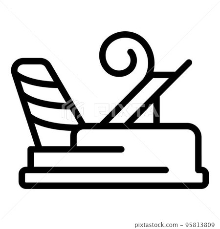 Carpenter plane icon. Outline carpenter plane vector icon for web design isolated on white background 95813809