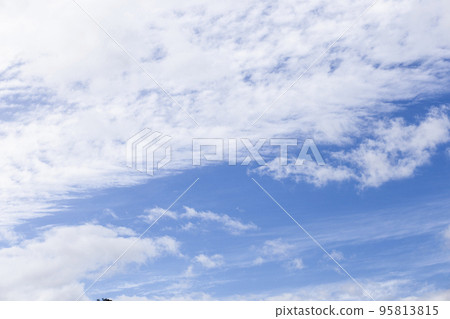 blue sky and white clouds blue sky and white clouds 95813815