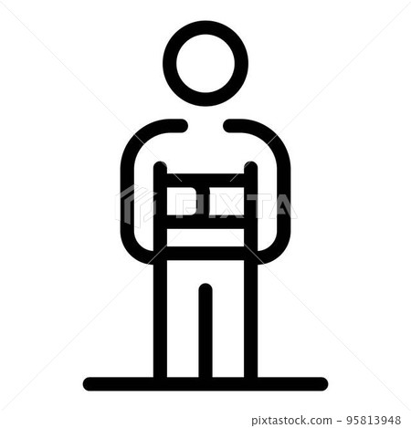 Sport doctor patient icon. Outline sport doctor patient vector icon for web design isolated on white background Sport doctor patient icon. Outline sport doctor patient vector icon for web design isolated on white background 95813948