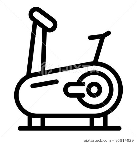 Home exercise bike icon. Outline home exercise bike vector icon for web design isolated on white background Home exercise bike icon. Outline home exercise bike vector icon for web design isolated on white background 95814029