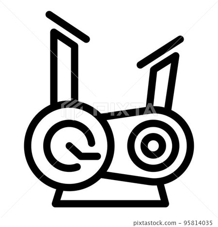 Equipment exercise bike icon. Outline equipment exercise bike vector icon for web design isolated on white background 95814035
