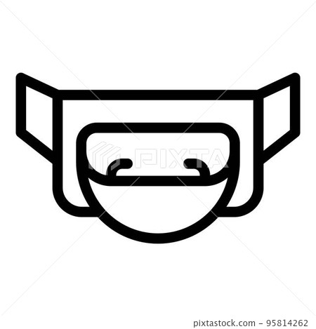 Textile waist bag icon. Outline textile waist bag vector icon for web design isolated on white background Textile waist bag icon. Outline textile waist bag vector icon for web design isolated on white background 95814262