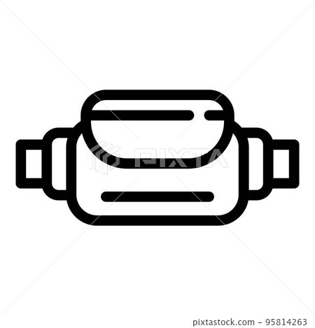 Travel waist bag icon. Outline travel waist bag vector icon for web design isolated on white background 95814263