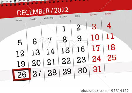 Calendar 2022, deadline, day, month, page, organizer, date, december, monday, number 26 Calendar 2022, deadline, day, month, page, organizer, date, december, monday, number 26 95814352