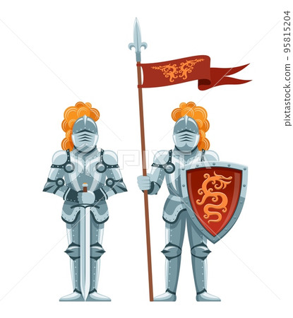 Knight in armor with a sword Knight in armor with a sword 95815204