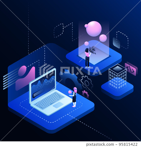 Explore Development Illustration. Research Metaverse 95815422