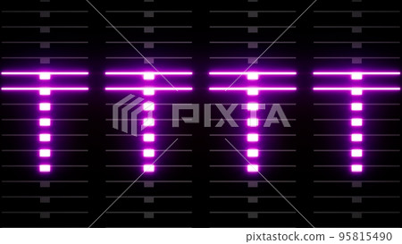 Glowing Purple T Shape VJ Light Lamp Background 95815490