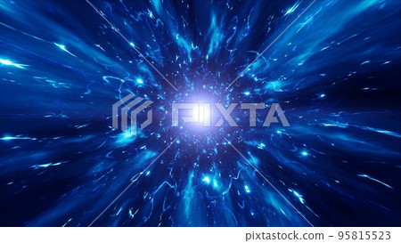 Sparkling Blue Light Energy Wave 95815523