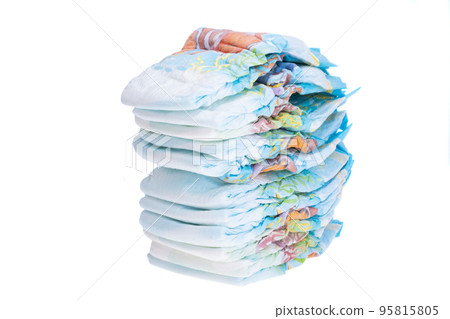 Baby diapers isolated 95815805
