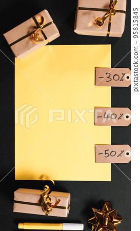 Black Friday copy space yellow background Black Friday copy space yellow background 95815845