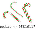 Christmas striped red and green and white candy 95816117