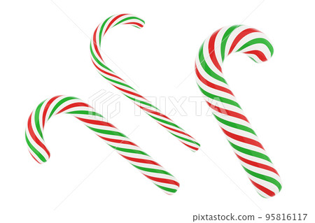 Christmas Candy With Clipping Path Stock Photo - Download Image