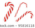 Christmas striped red and white candy canes 95816118