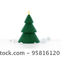 Felt christmas tree with golden top 95816120