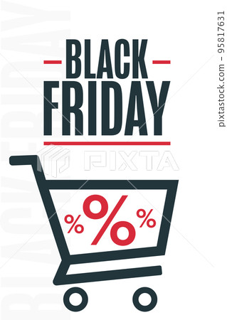 Black Friday. Holiday concept. Template for background, banner, card, poster with text inscription Black Friday. Holiday concept. Template for background, banner, card, poster with text inscription 95817631