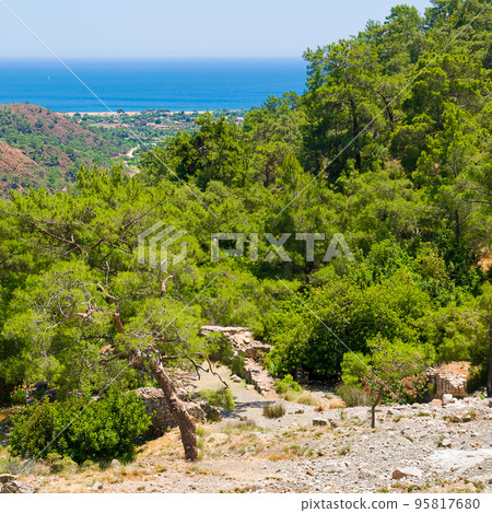 mountain Chimera, a place of volcanic phenomena of burning of natural gas mountain Chimera, a place of volcanic phenomena of burning of natural gas 95817680