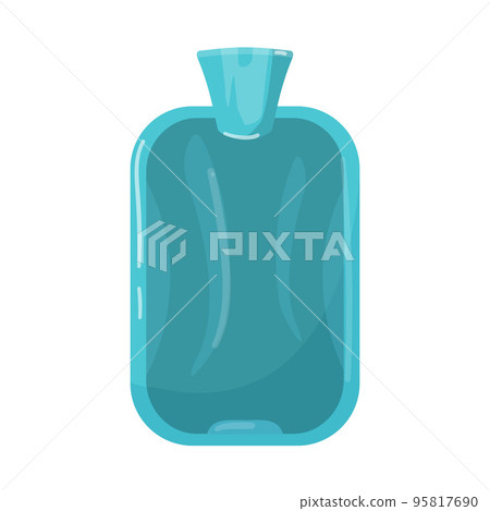 Classic heating pad for the home. Rubber heat pad Warmer for the winter Vector isolated illustration on white background Classic heating pad for the home. Rubber heat pad Warmer for the winter Vector isolated illustration on white background 95817690