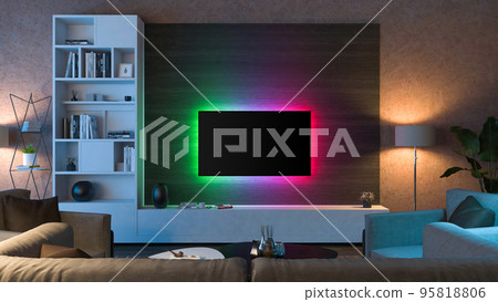 TV Light Strips. 3D Illustrations. TV Light Strips. 3D Illustrations. 95818806