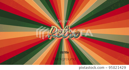 Retro style background with groovy sunburst 95821429