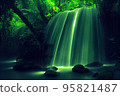 Tropical jungles of Southeast Asia in august. Digital illustration background. 95821487