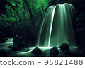 Tropical jungles of Southeast Asia in august. Digital illustration background. 95821488