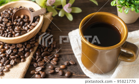 Coffee and coffee beans Coffee and coffee beans 95821770