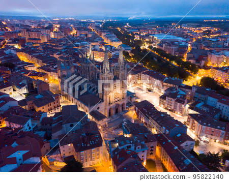 Burgos cityscape at night, Spain 95822140