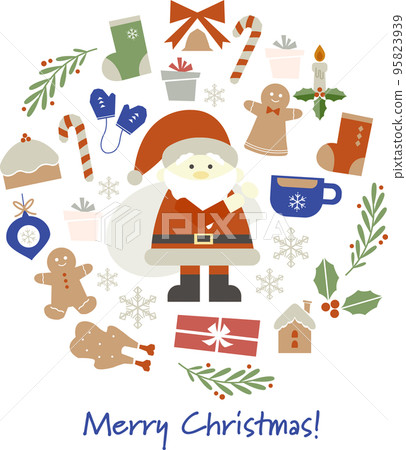 Christmas card illustration Santa Claus 95823939