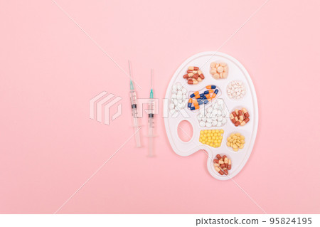 Pharmaceutical Industry and Medicinal Products - Different Colored Pills 95824195